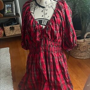 Old Navy Red Plaid Dress